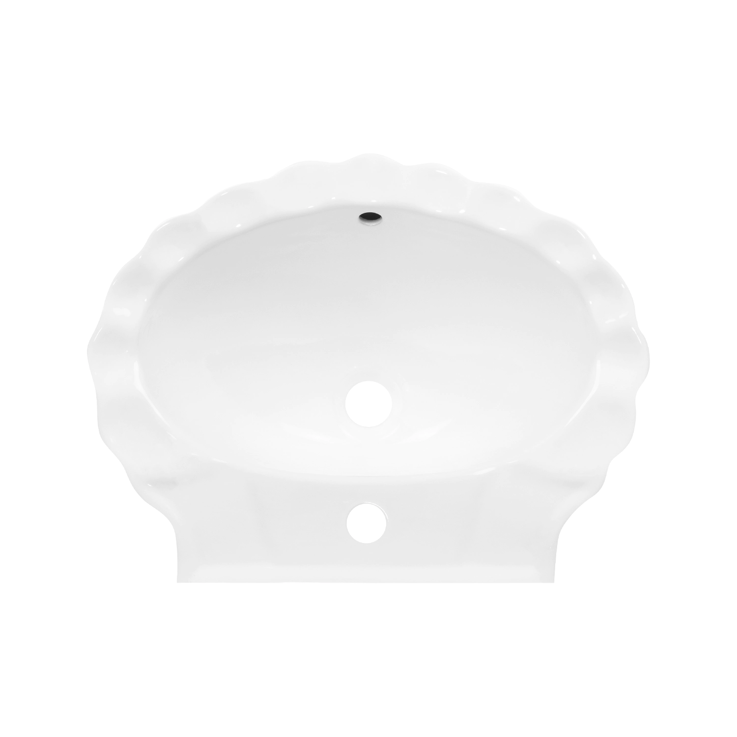 shell-alike bathroom pedestal washing basin MB-3050, produced by Meilong Ceramics
